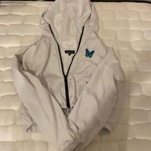Butterfly Windbreaker Zip Up Hoodie
